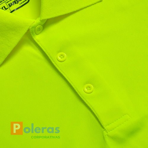 Polera Dry Fit Cuello Camisero Manga Larga Con Cinta Reflectiva