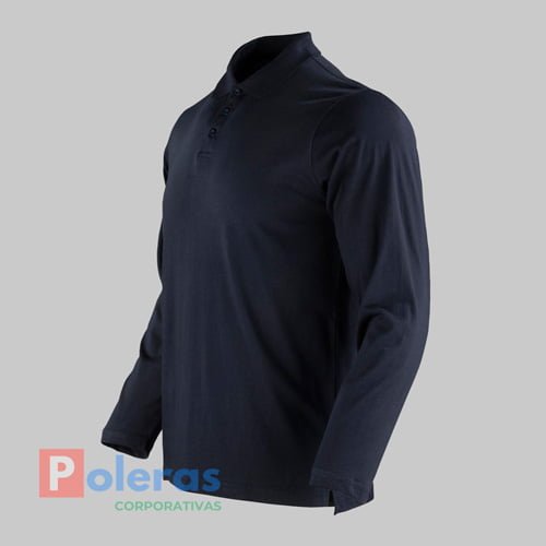 Polera DryFresh Smooth Cuello Camisero Manga Larga Hombre - Imagen 4