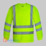 Polera Dry Fit Cuello Redondo Manga Larga Con Cinta Reflectiva