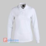 Polera DryFresh Cuello Camisero Manga Larga Mujer