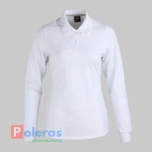 Polera DryFresh Cuello Camisero Manga Larga Mujer