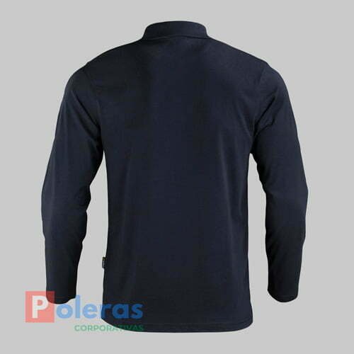 Polera DryFresh Smooth Cuello Camisero Manga Larga Hombre - Imagen 2