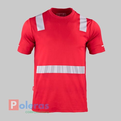 comprar Polera Hibrida Cuello Redondo Manga Corta Cinta Reflectiva