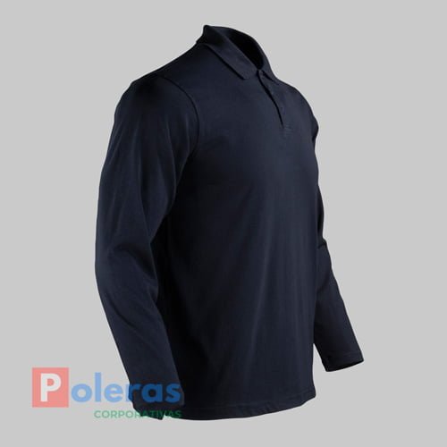 Polera DryFresh Smooth Cuello Camisero Manga Larga Hombre - Imagen 3