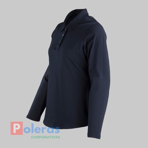 tienda online de Polera DryFresh Smooth Cuello Camisero Manga Larga Mujer en chile