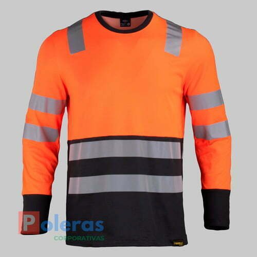 tienda online de Polera Hibrida Cuello Redondo HI VIS Bi Color en chile
