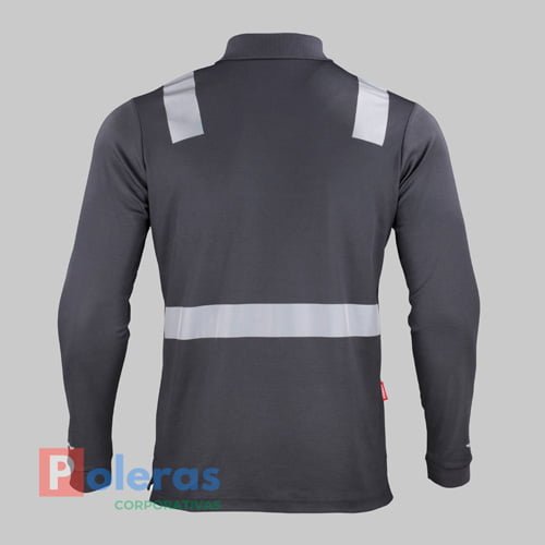 tienda online de Poleras Hibrida Cuello Camisero Manga Larga Cinta Reflectiva